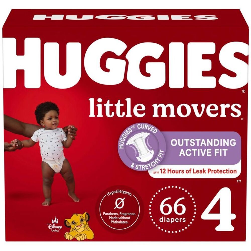 Open Box - Huggies -  Little Movers Baby Disposable Diapers - Si Red